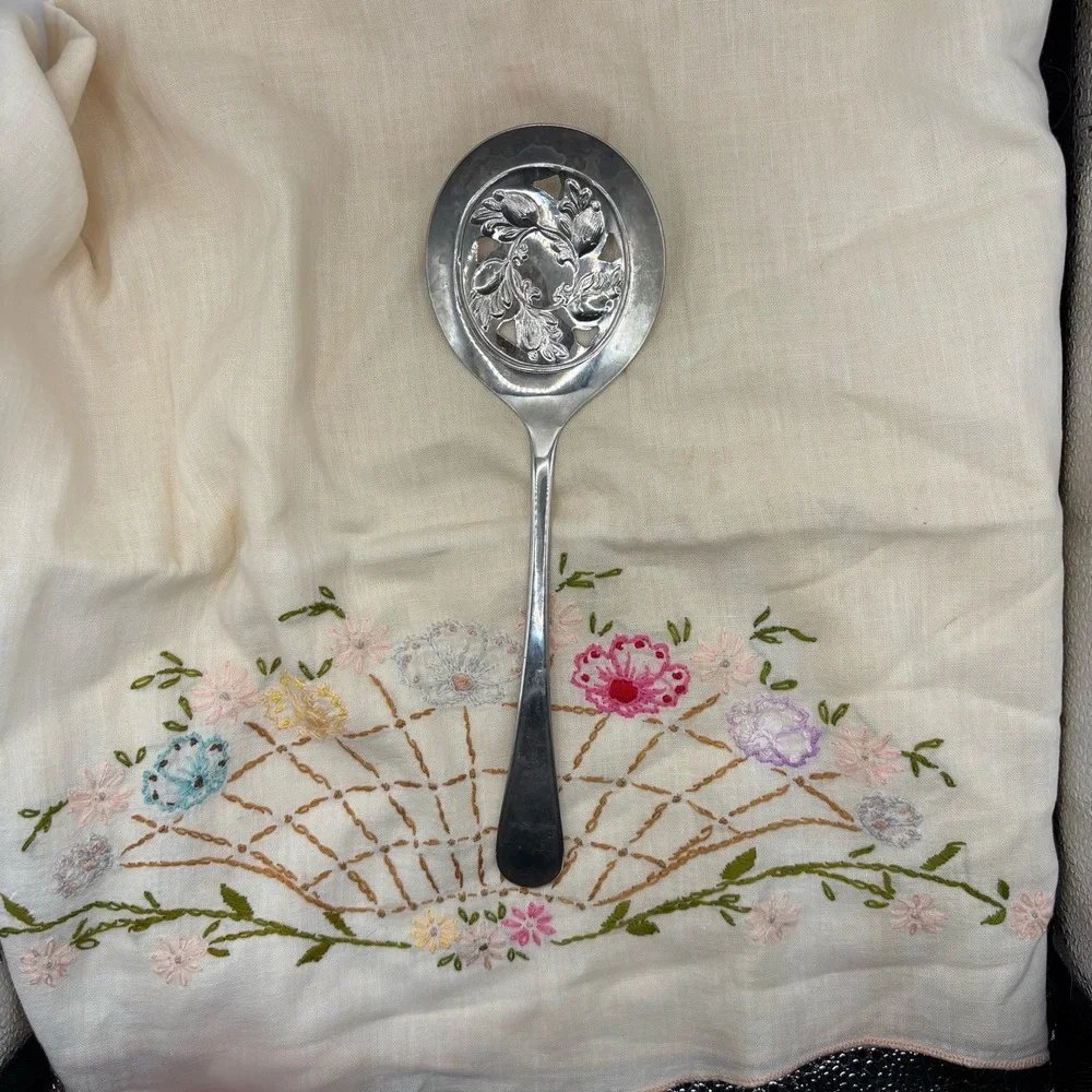 Sheffeld England Serving Utensil Vintage Silver Plated Art Deco Collectible